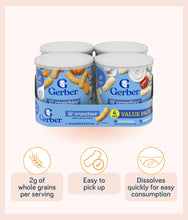 Load image into Gallery viewer, Gerber Veggie Dip/Mild Cheddar Crunchies Value Pack (168g)
