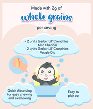 Load image into Gallery viewer, Gerber Veggie Dip/Mild Cheddar Crunchies Value Pack (168g)
