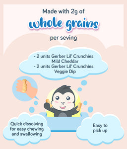 Gerber Veggie Dip/Mild Cheddar Crunchies Value Pack (168g)
