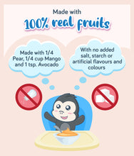 Load image into Gallery viewer, Text about baby food ingredients and no-added-salt, starch, or artificial flavourings.

