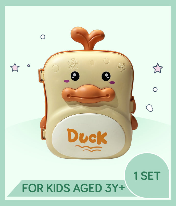 Front view of  Beach Duck Trolley Box 8 Pcs Set