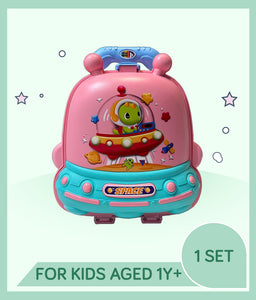 Front view of Beach Space Suitcase 8 Pcs Set