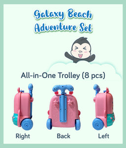 All-in-One Beach Space Suitcase 8 Pcs Set