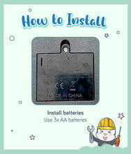 Load image into Gallery viewer, Electronic Touch And Teach Words Book B installation with 3x AA batteries
