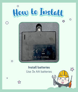 Electronic Touch And Teach Words Book B installation with 3x AA batteries
