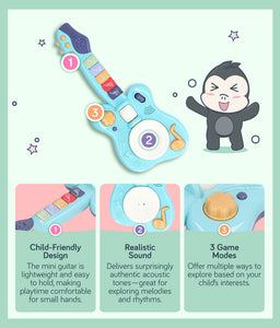 Electronic Induction Magic Guitar product highlights: Child-Friendly Design, Realistic Sound, 3 Game Modes