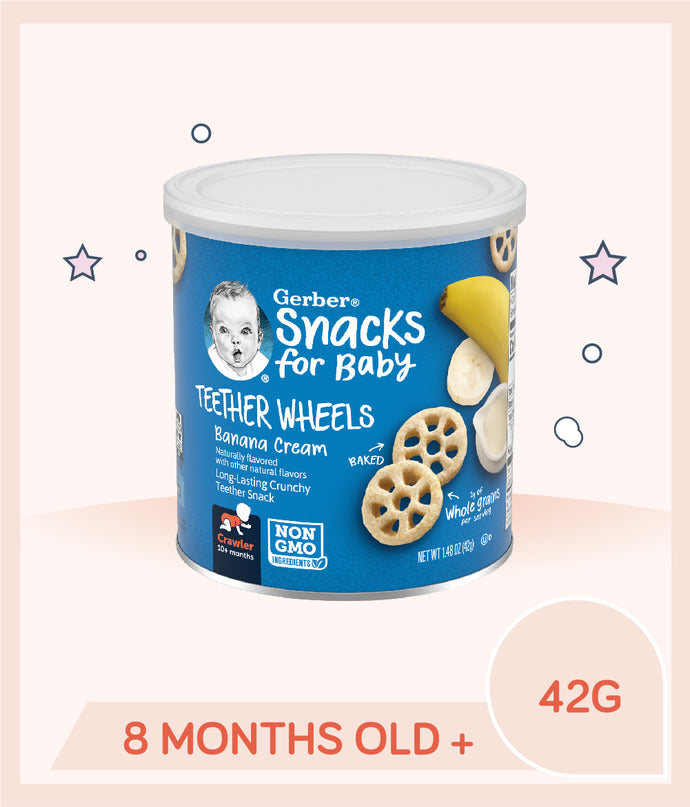 Gerber Teether Wheels Banana Cream 42g Canister