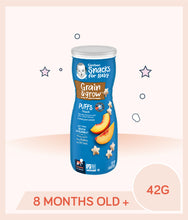 Load image into Gallery viewer, Gerber Puffs Peach 42g Canister
