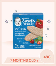 Load image into Gallery viewer, Gerber Teethers Strawberry Apple Spinach 48g Box
