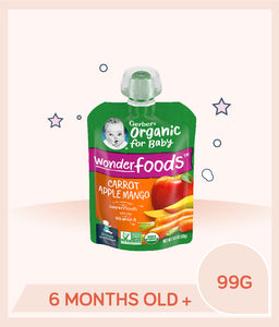 Gerber Organic Carrot Apple Mango 99g Pouch
