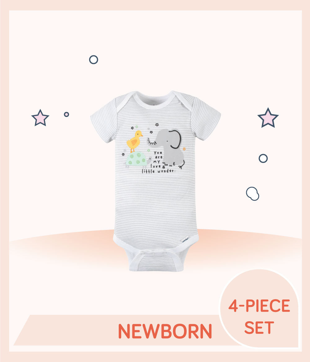 5-Pack Baby Neutral White Short Sleeve Bodysuits – Gerber Childrenswear