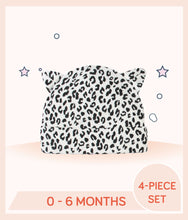Load image into Gallery viewer, Gerber 4-Pack Baby Girls Leopard Caps
