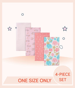 Gerber 4-Pack Girls Princess Flannel Receiving Blankets