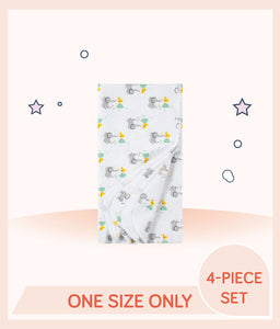 Gerber 4-Pack Neutral Baby Animals Flannel Receiving Blankets