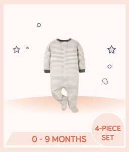 Gerber 4-Piece Baby Boys Dino Outfit Set