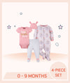 Gerber 4-Piece Baby Girls Bunny Ballerina Outfit Set
