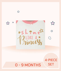 Gerber 4-Piece Baby Girls Princess Outfit Set