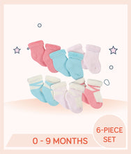 Load image into Gallery viewer, Gerber 6-Pack Baby Girls Princess Wiggle-Proof™ Terry Bootie Socks
