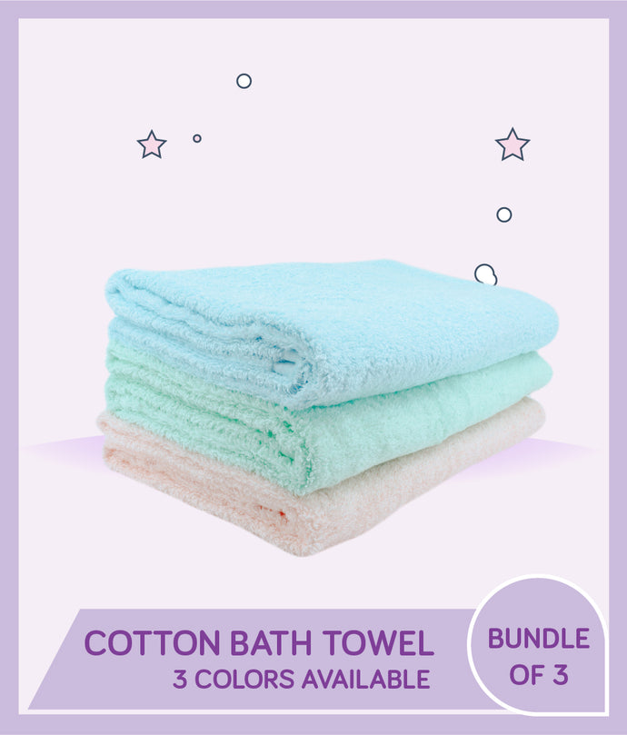 Adult Cotton Bath Towel (Bundle of 3)