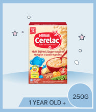 Load image into Gallery viewer, Cerelac Infant Cereal Multi-Grain &amp; Garden Vegetables 250g Box
