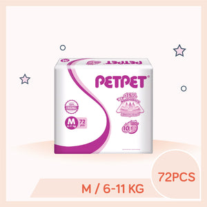 PetPet E-Mega Diapers Tape M (6-11kg) 70pcs