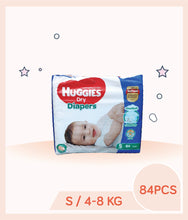Load image into Gallery viewer, Huggies Dry Diaper Tape S (4-8kg) 84pcs
