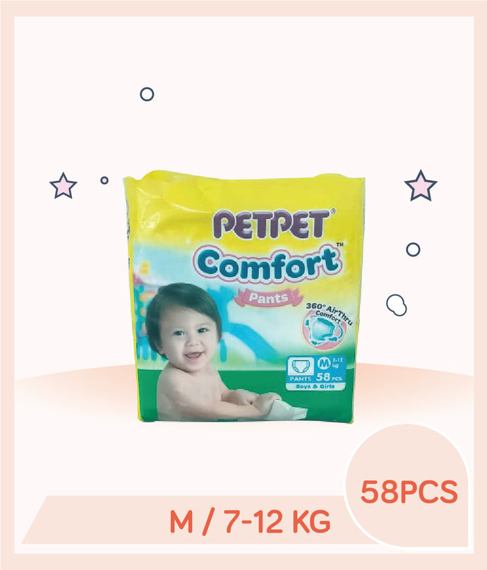 PetPet Comfort Diaper Pants M (7-12kg) 58pcs