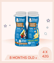 Load image into Gallery viewer, Gerber Grain &amp; Grow Puffs Strawberry Apple/Banana Value Pack (168g)
