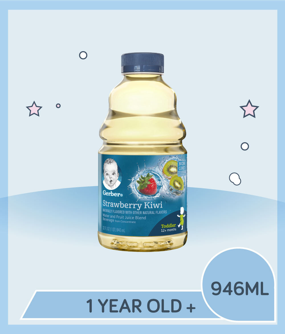 Gerber Strawberry Kiwi Flavor Water & Fruit Juice 946ml is for toddlers over 1 year old