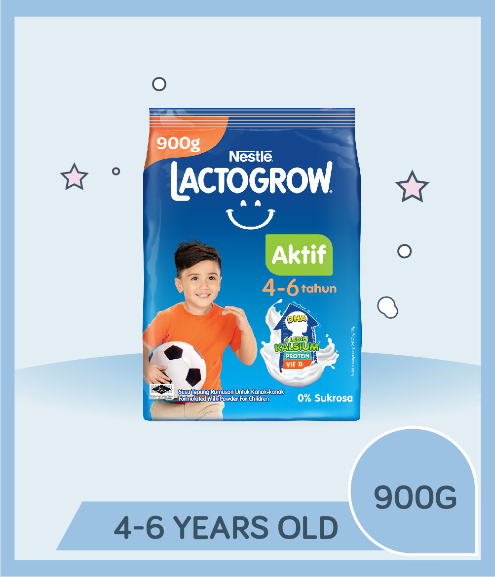 Lactogrow Aktif 4-6 900g Pouch