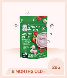 Gerber Organic Yogurt Melts Red Berries 28g Pouch