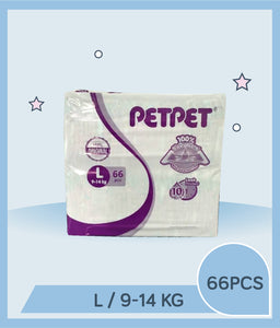 PetPet E-Mega Diapers Tape L (9-14kg) 66pcs