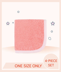 Gerber 4 Pack  Girl Pink & Coral Washcloth (Onesize)